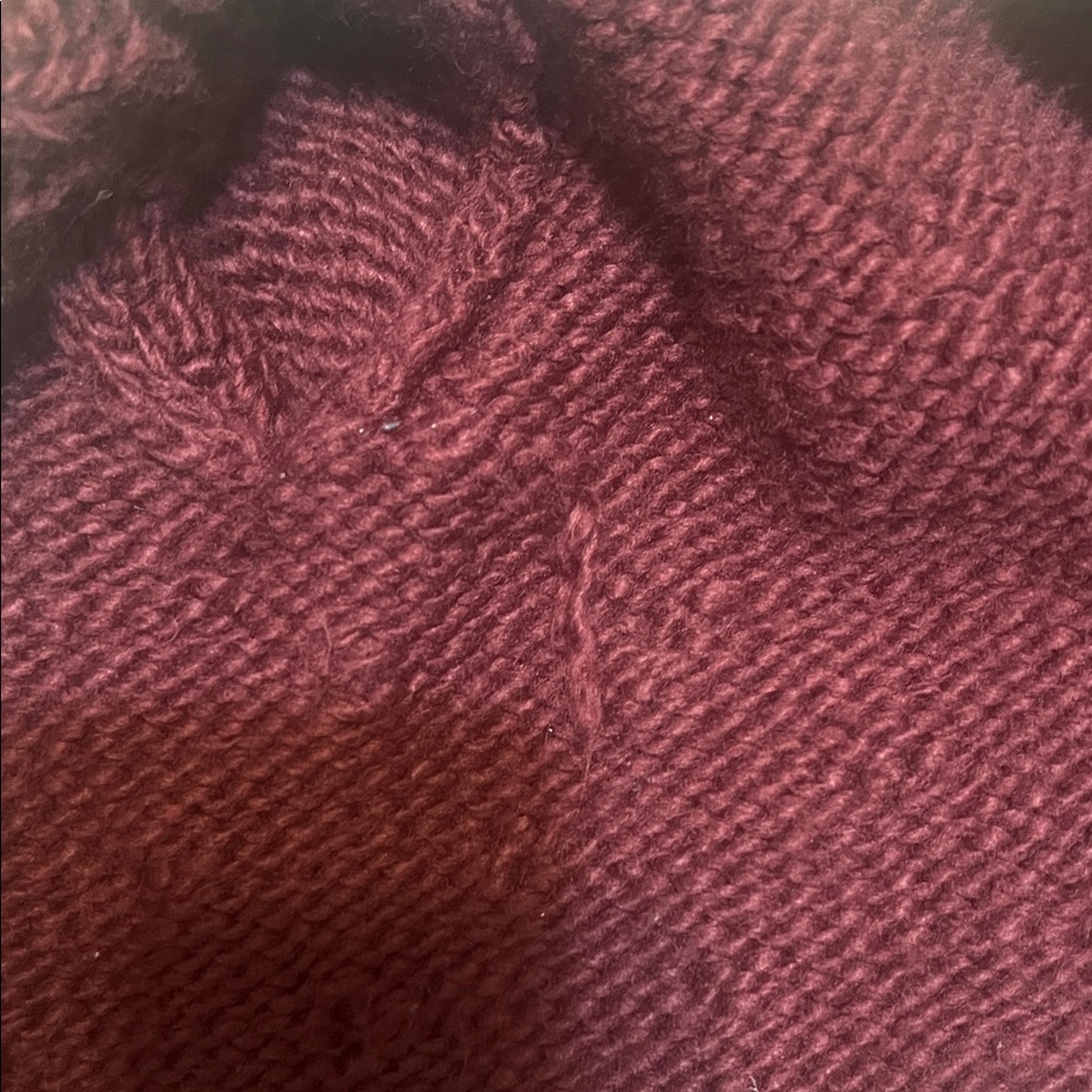 Deep Red Knit Kids Jacket - Picture 3 of 4
